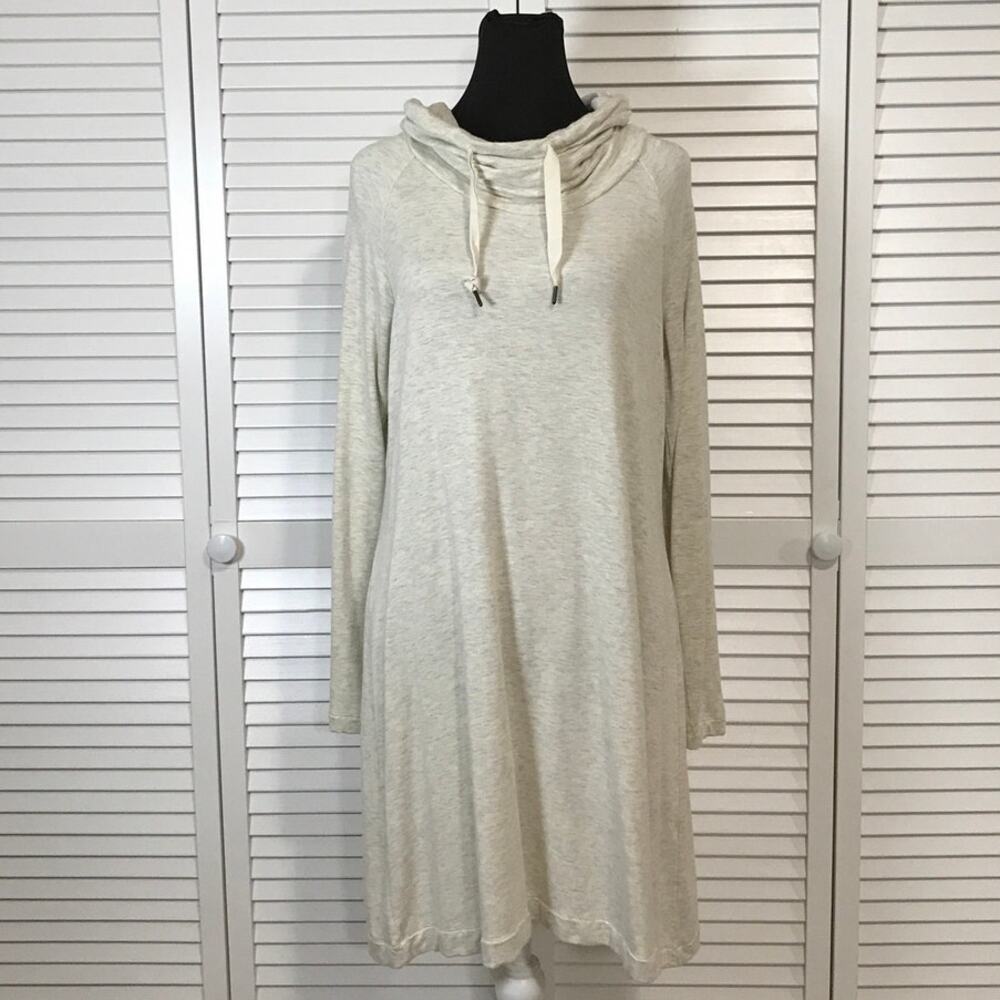 Market & Spruce Cream Soft Stretch Skye Cowl Neck Hacci Shift Dress XL